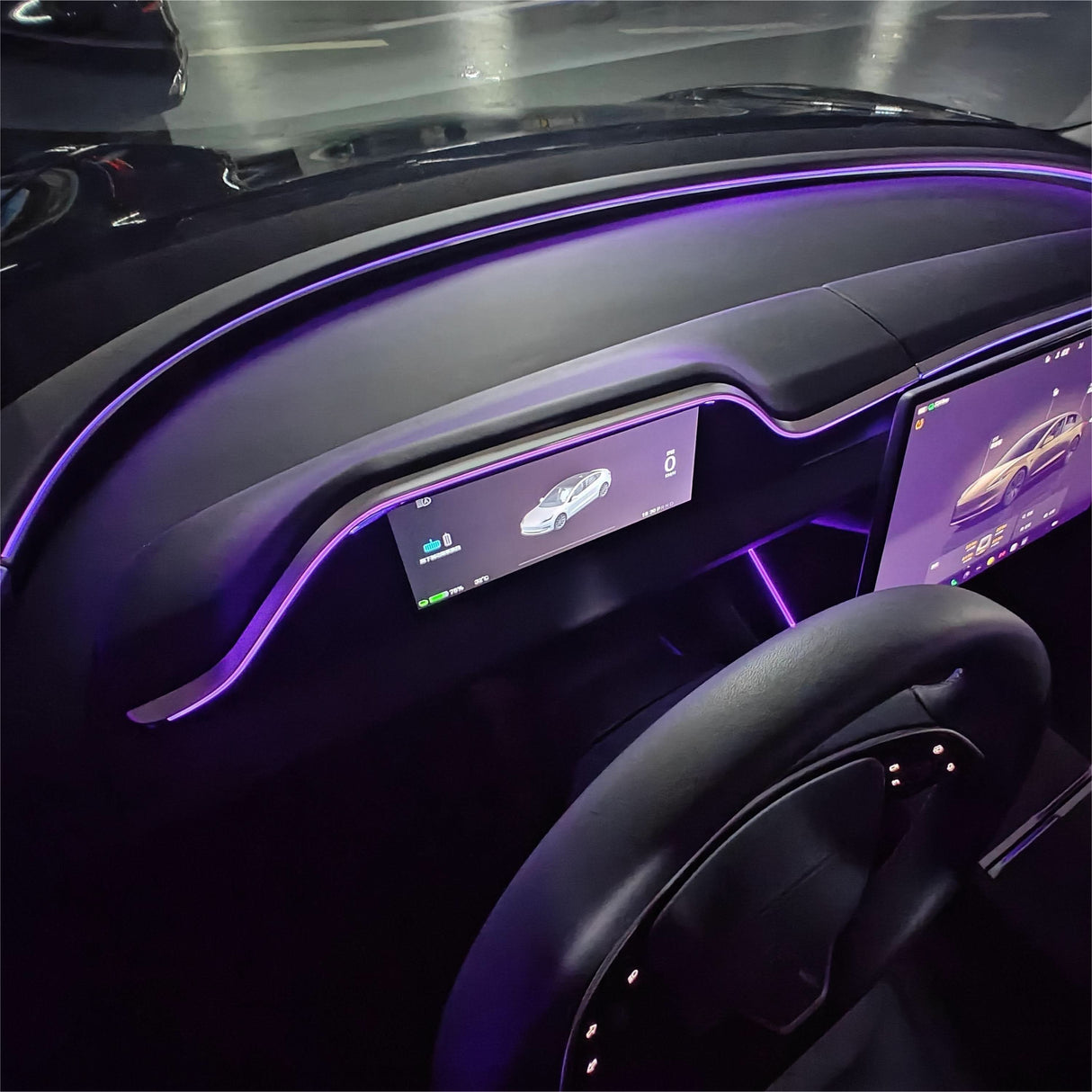 TESERY 8.9'' Dashboard Display with Ambient Lighting for Model 3 Highland / Model Y Juniper