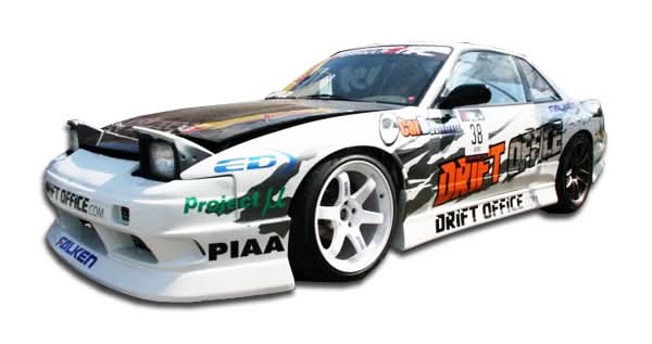 1989-1994 Nissan 240SX S13 B-Sport Style Side Skirts - 2 Piece FRP