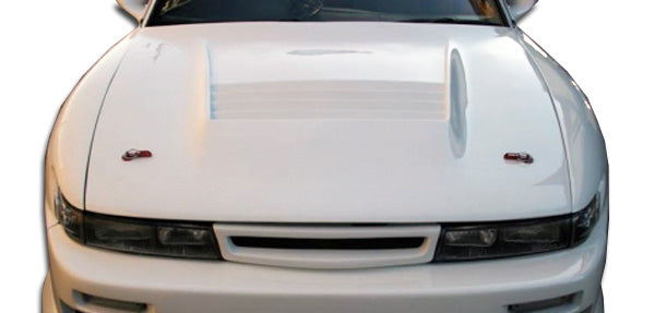 1989-1994 Nissan Silvia S13 D-1 Style Hood - 1 Piece - FRP