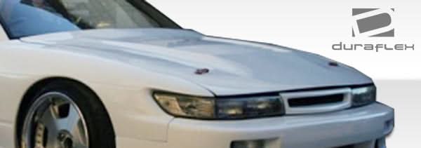 1989-1994 Nissan Silvia S13 D-1 Style Hood - 1 Piece - FRP