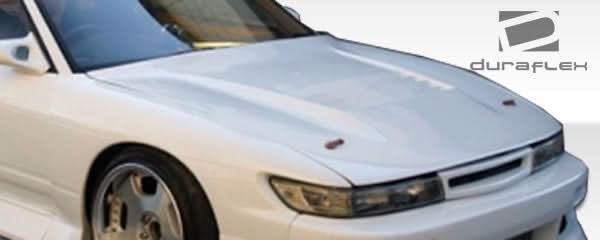 1989-1994 Nissan Silvia S13 D-1 Style Hood - 1 Piece - FRP
