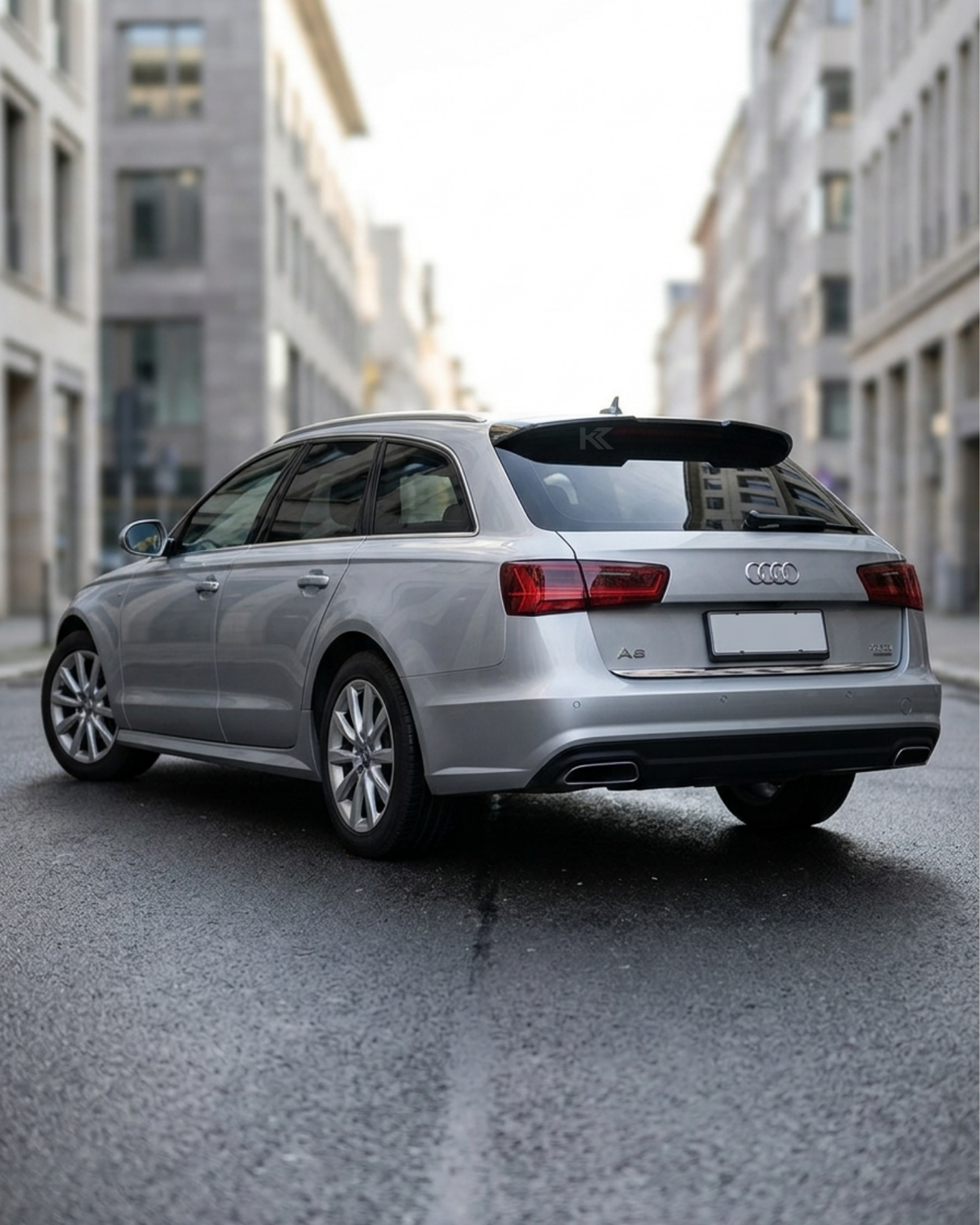 2012–2018 Audi A6 C7 Avant A Style Rear Roof Spoiler Extension – Carbon Fiber