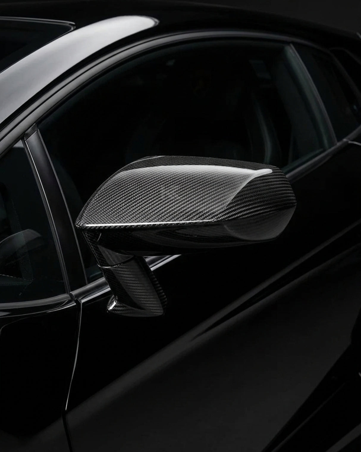 2011–2022 Lamborghini Aventador Mirror Covers – Dry Carbon Fiber