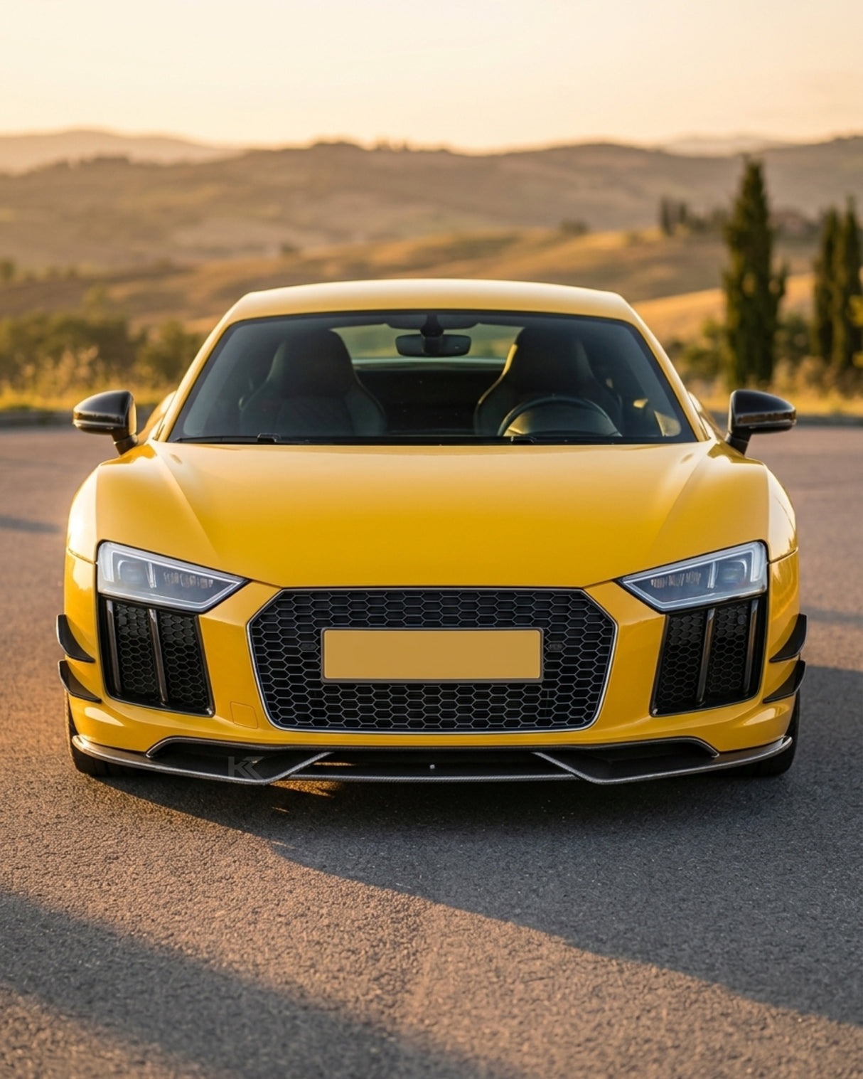 2016–2018 Audi R8 V10 / V10 Plus Coupe 4S Gen 2 Front Bumper Lip Spoiler Set – Carbon Fiber
