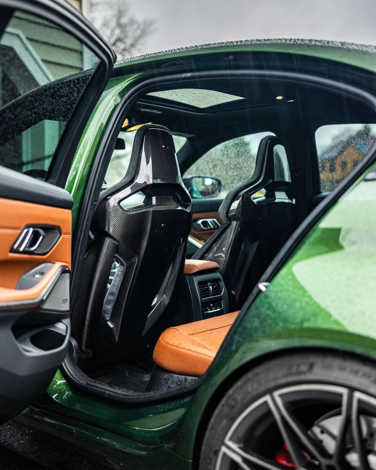 BMW 3 Series G80 M3 G82 G83 M4 OEM Style Carbon Fiber Seat Back Cover (2019 - 2024) - K2 Industries