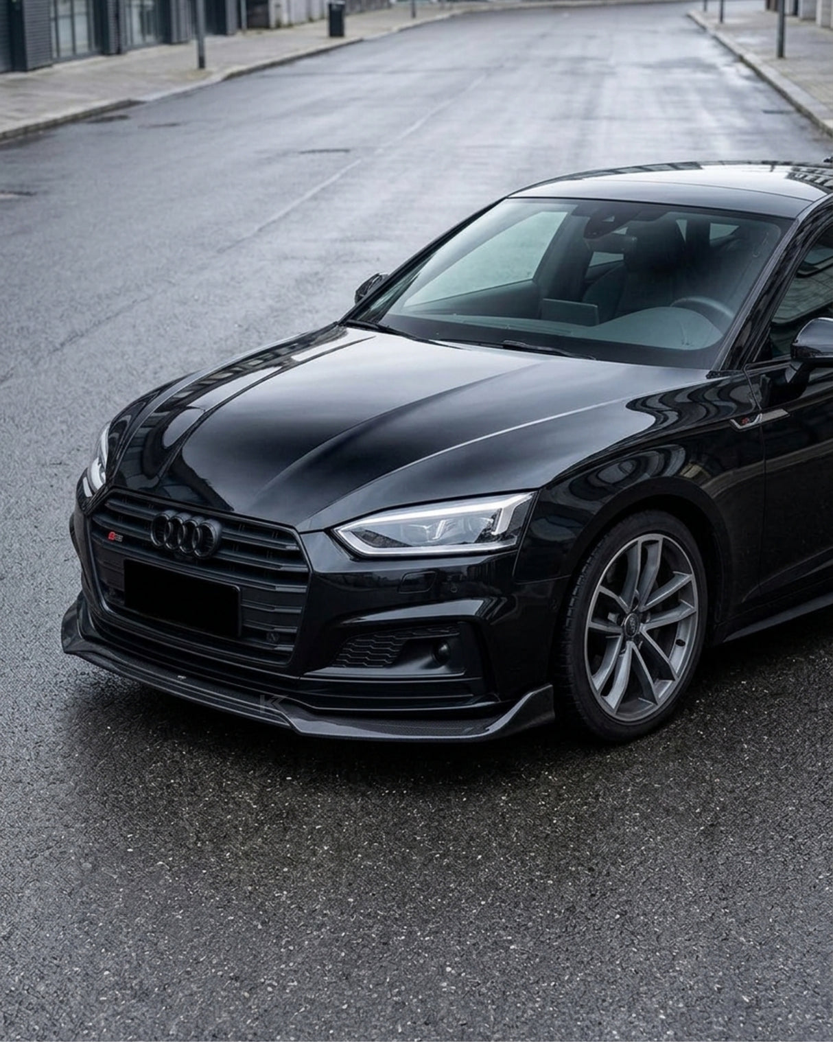 2017–2019 Audi A5 S-Line / S5 B9 Coupe & Sportback Front Lip Splitter – Carbon Fiber
