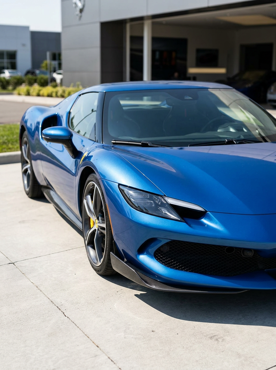 2022+ Ferrari 296 GTB Bolt-On Front Corner Guards - Dry Carbon Fiber