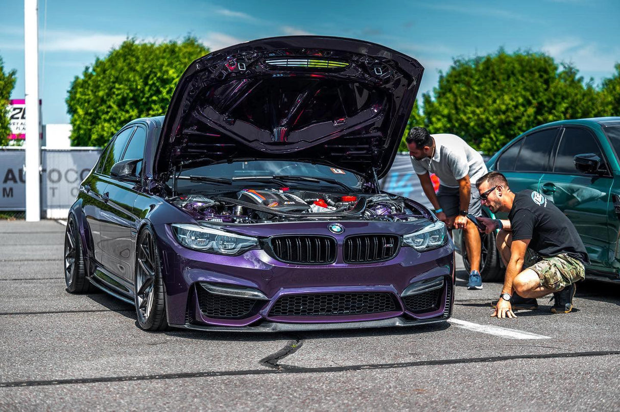 BMW 3 Series F80 M3 F82 F83 M4 CS Style Carbon Fiber Front Lip (2015 - 2019) - K2 Industries