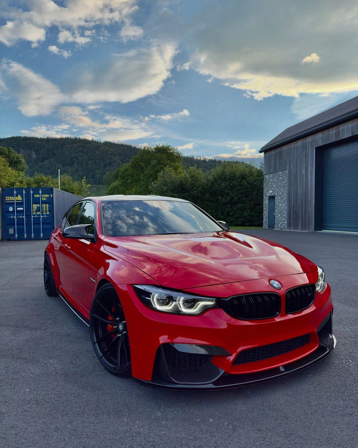 BMW 3 Series F80 M3 F82 F83 M4 M Performance Style Carbon Fiber Front Lip (2015 - 2019) - K2 Industries