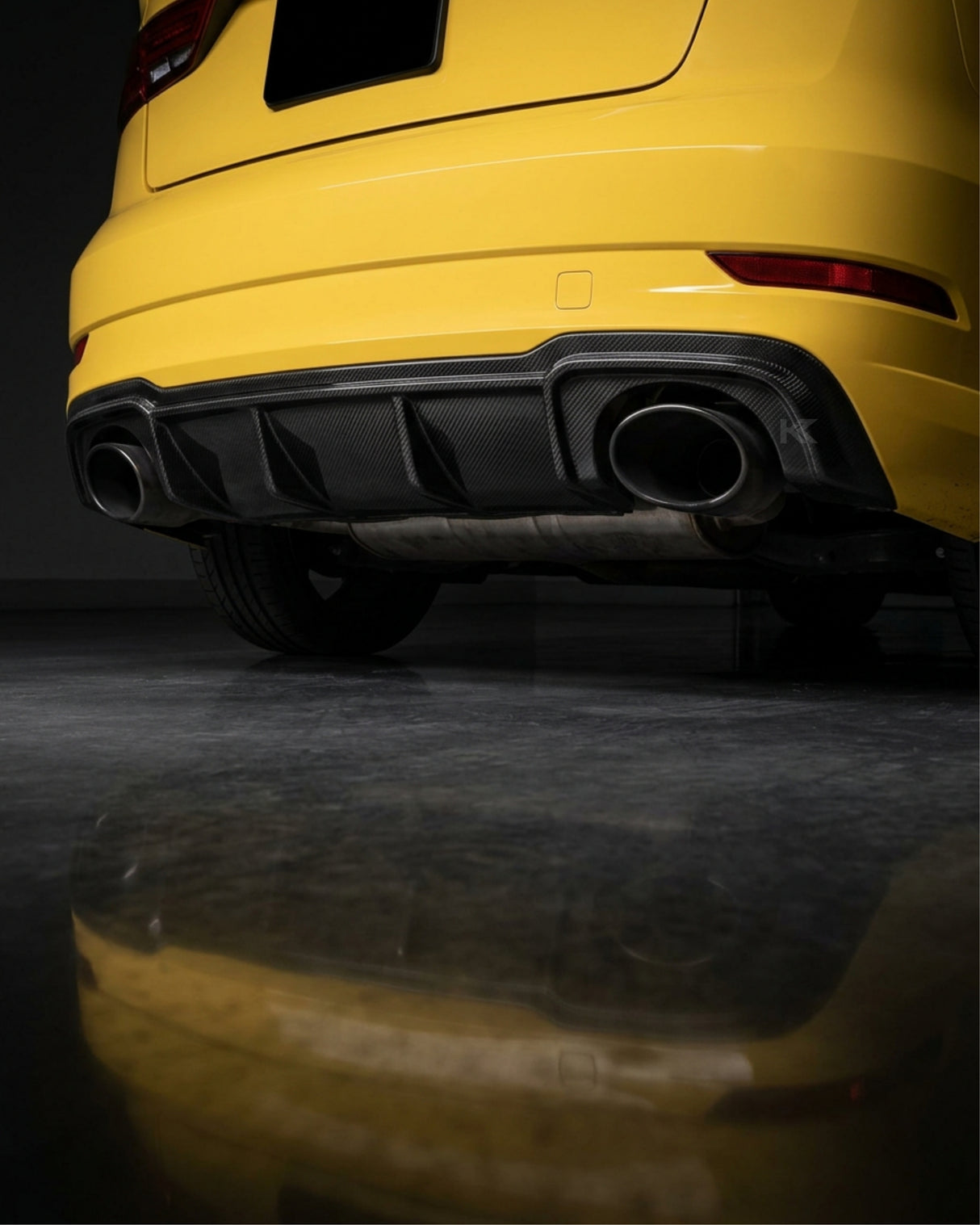 2017–2019 Audi RS3 8V Sedan Rear Bumper Diffuser Lip – Carbon Fiber