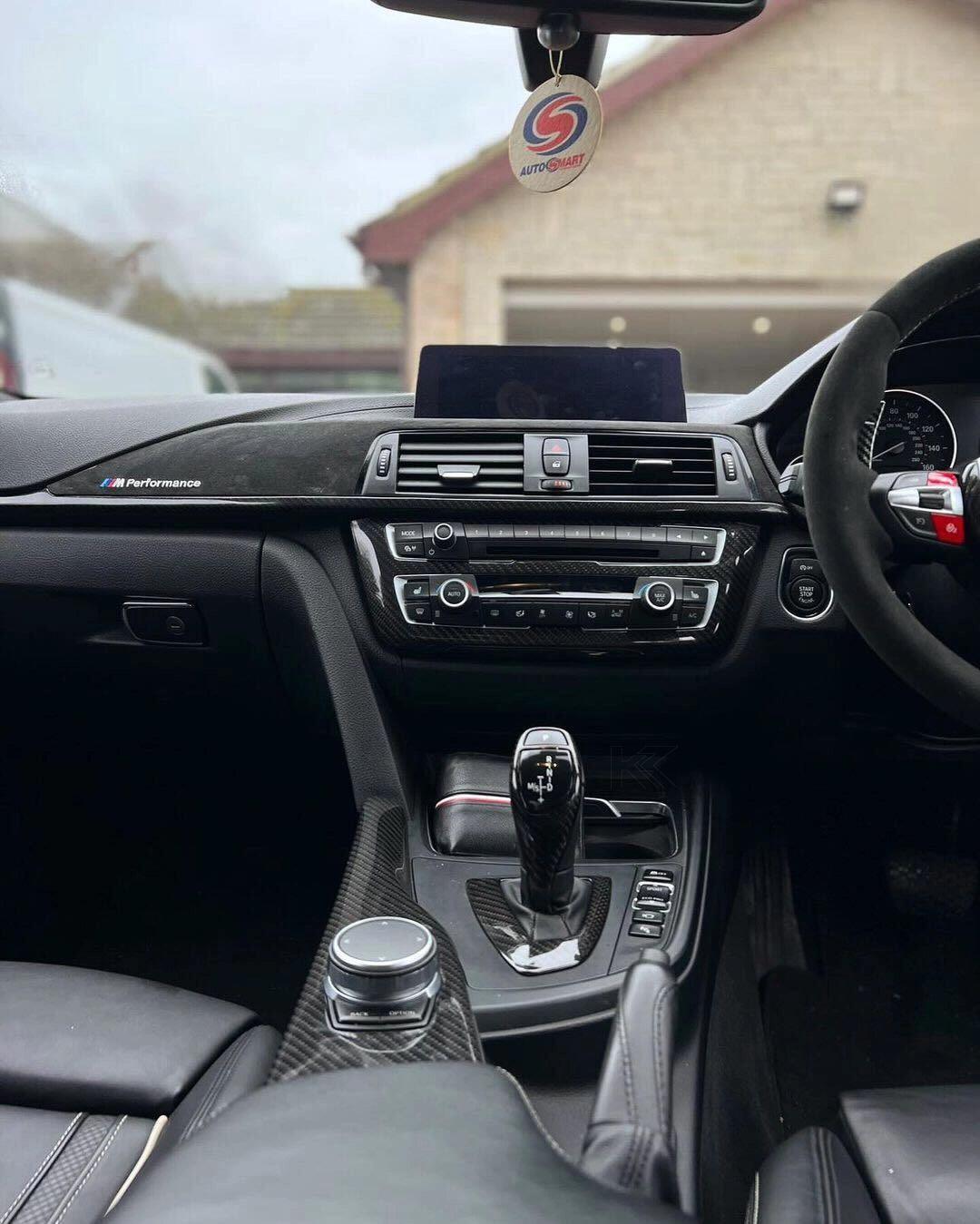 BMW F20 F22 F30 F32 F10 GT F07 F01 X3 F25 X4 F26 Carbon Fiber Gear Shift Knob and Panel Cover Trim (2011 - 2019) - K2 Industries