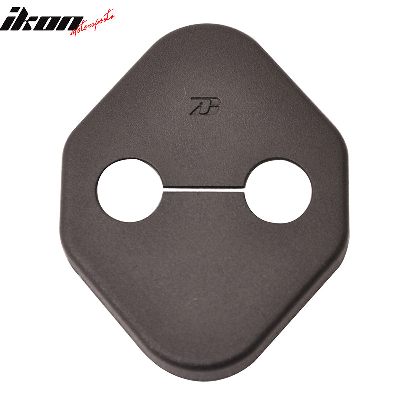 Honda Toyota Black Door Latch Striker Catch Bracket Cover Cap 4 PC PP
