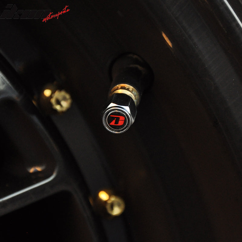 4X Tire Wheel Rims Stem Air Valve Caps Cover Car Truck Silver Aluminum