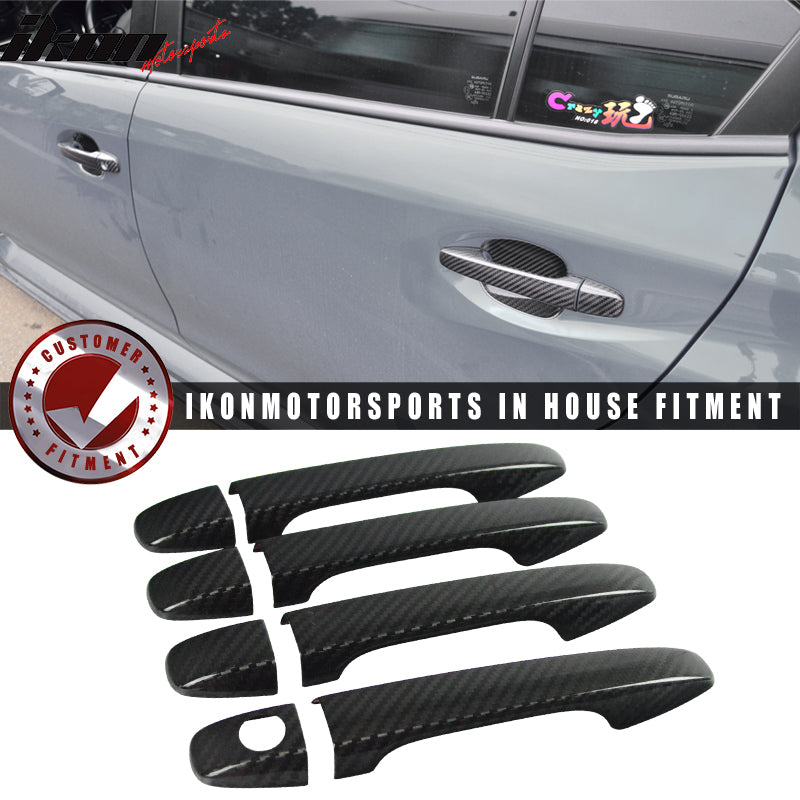 2015-2021 Subaru WRX STI Sedan Door Handle Cover Trim Carbon Fiber