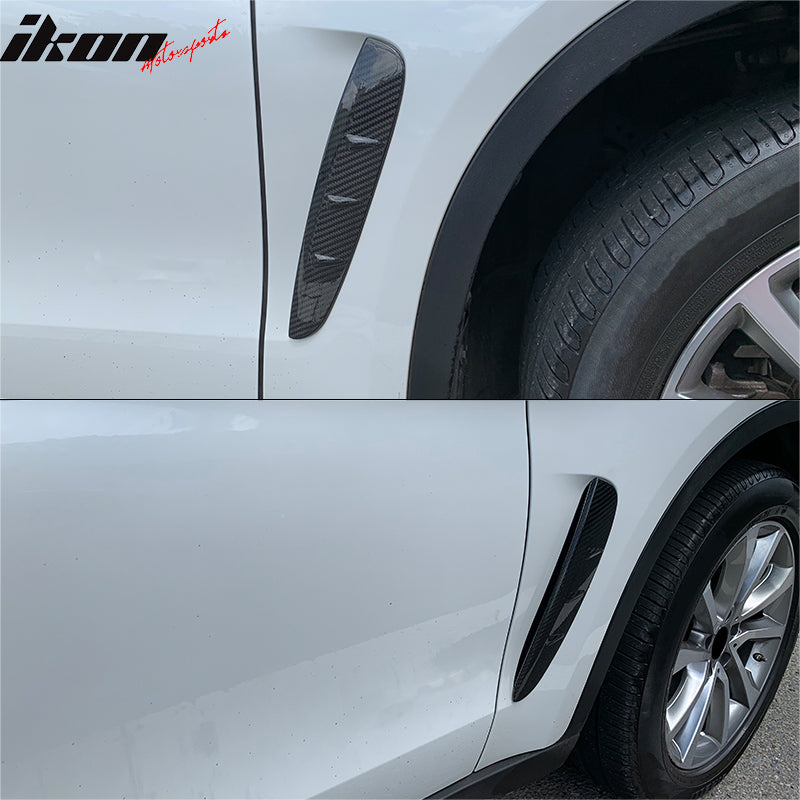 2016-2019 BMW X6 F16 Carbon Fiber CF Side Fender Air Vent Cover Trim