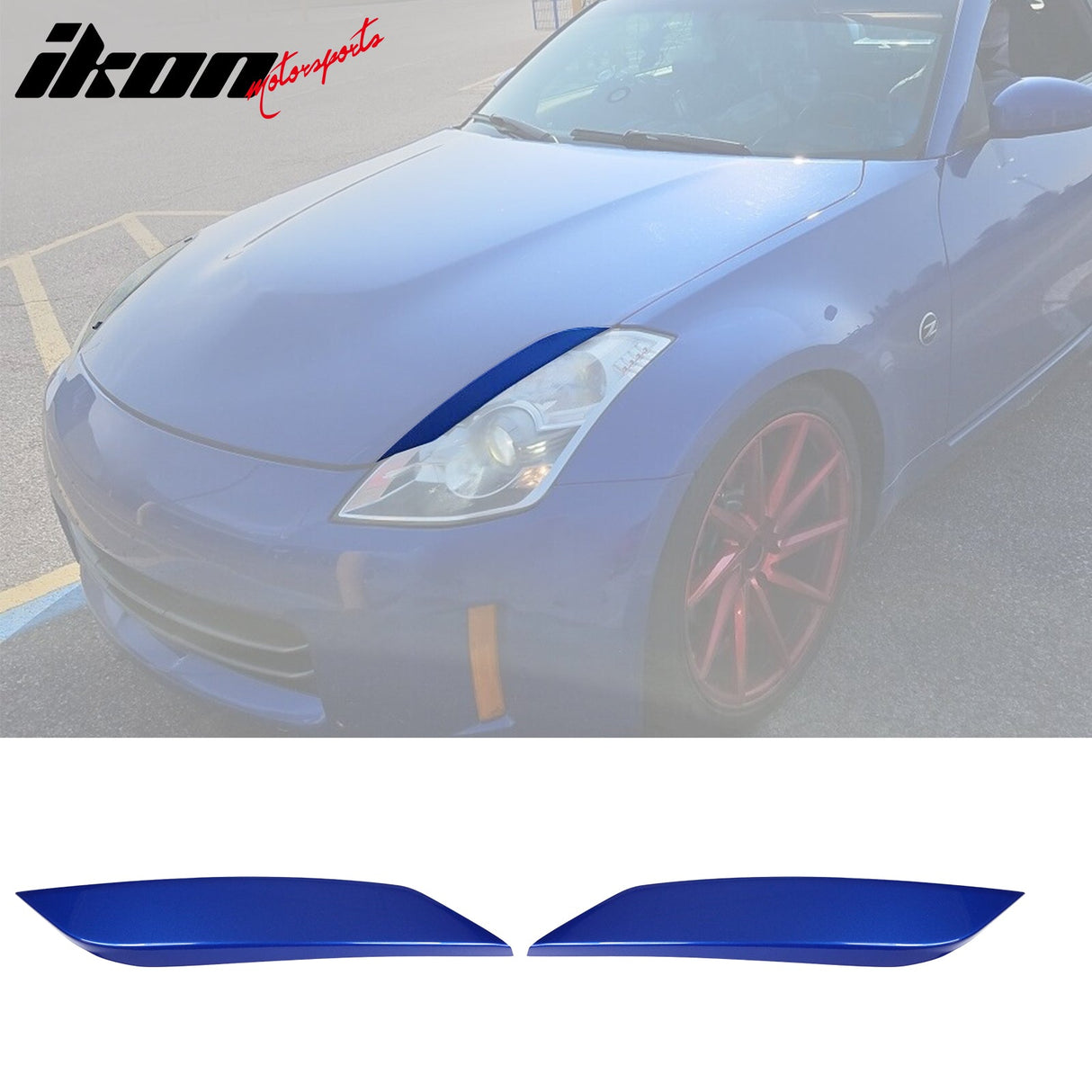 2003-2008 Nissan 350Z 2Dr Headlight Eyelids Eyebrows Cover ABS