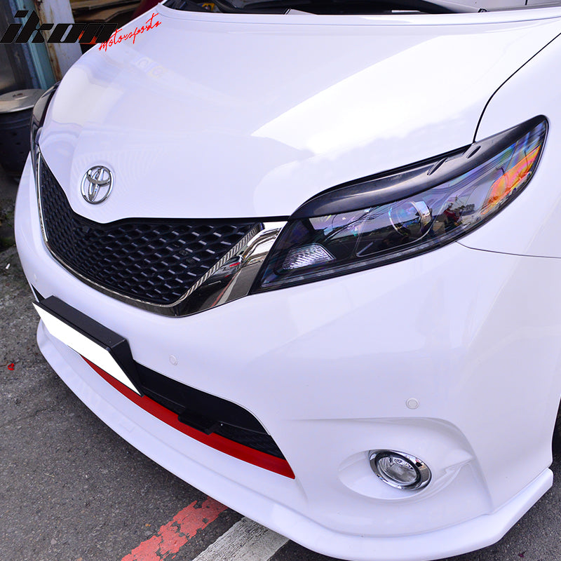 2011-2017 Toyota Sienna Headlight Eyelids Eyebrows Cover ABS
