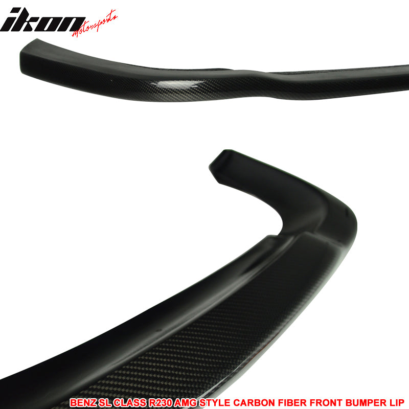 2003-2006 Benz SL Class R230 AMG Style Front Bumper Lip Carbon Fiber