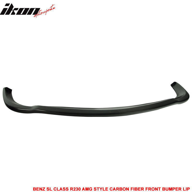 2003-2006 Benz SL Class R230 AMG Style Front Bumper Lip Carbon Fiber