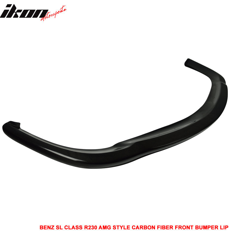2003-2006 Benz SL Class R230 AMG Style Front Bumper Lip Carbon Fiber