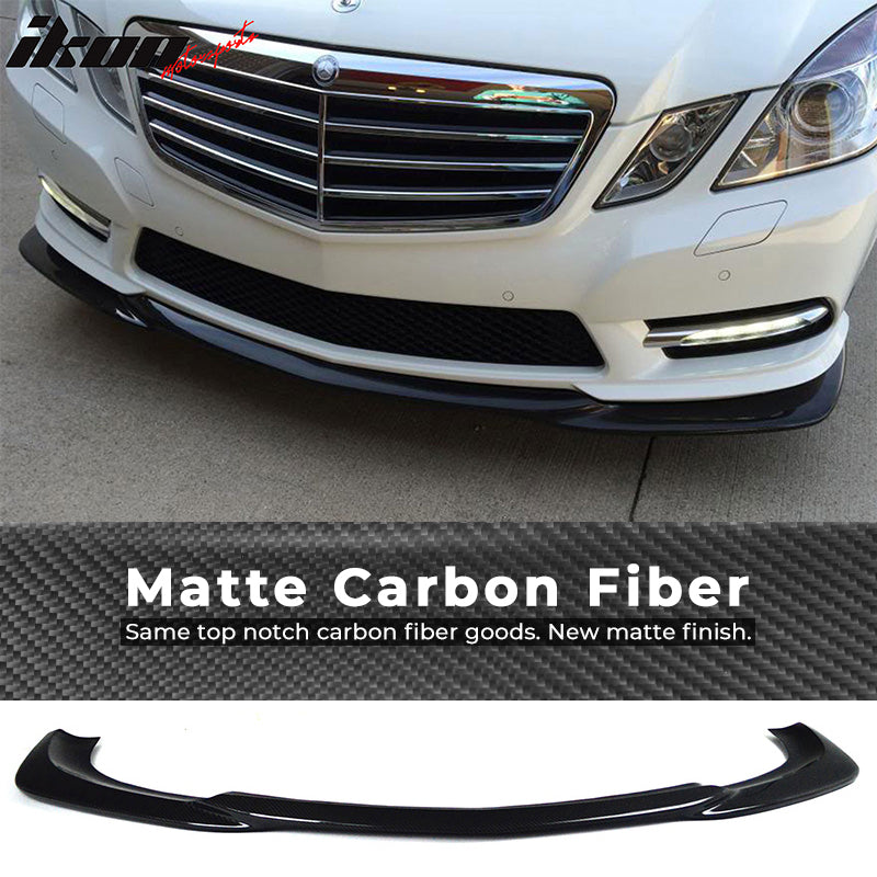 2010-2013 Benz E Class W212 4DR AMG Front Bumper Lip Carbon Fiber