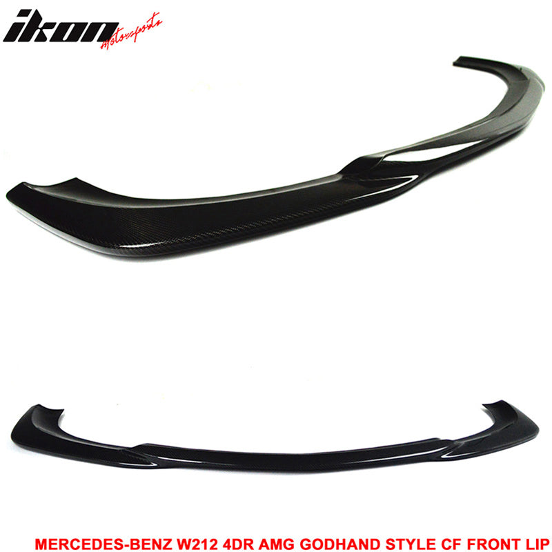 2010-2013 Benz E Class W212 4DR AMG Front Bumper Lip Carbon Fiber
