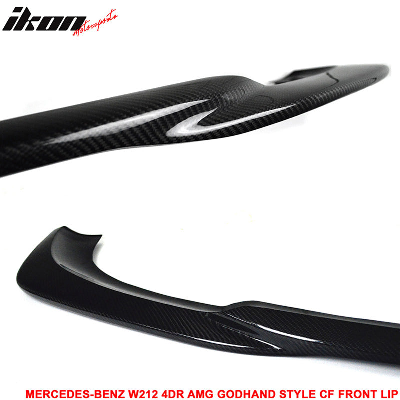 2010-2013 Benz E Class W212 4DR AMG Front Bumper Lip Carbon Fiber