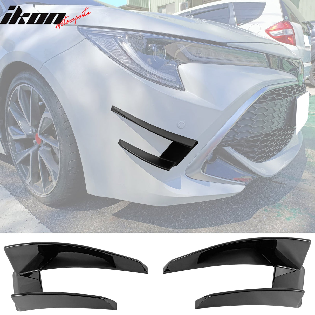 2019-2025 Toyota Corolla Hatchback D Style Painted #218 Front Canards