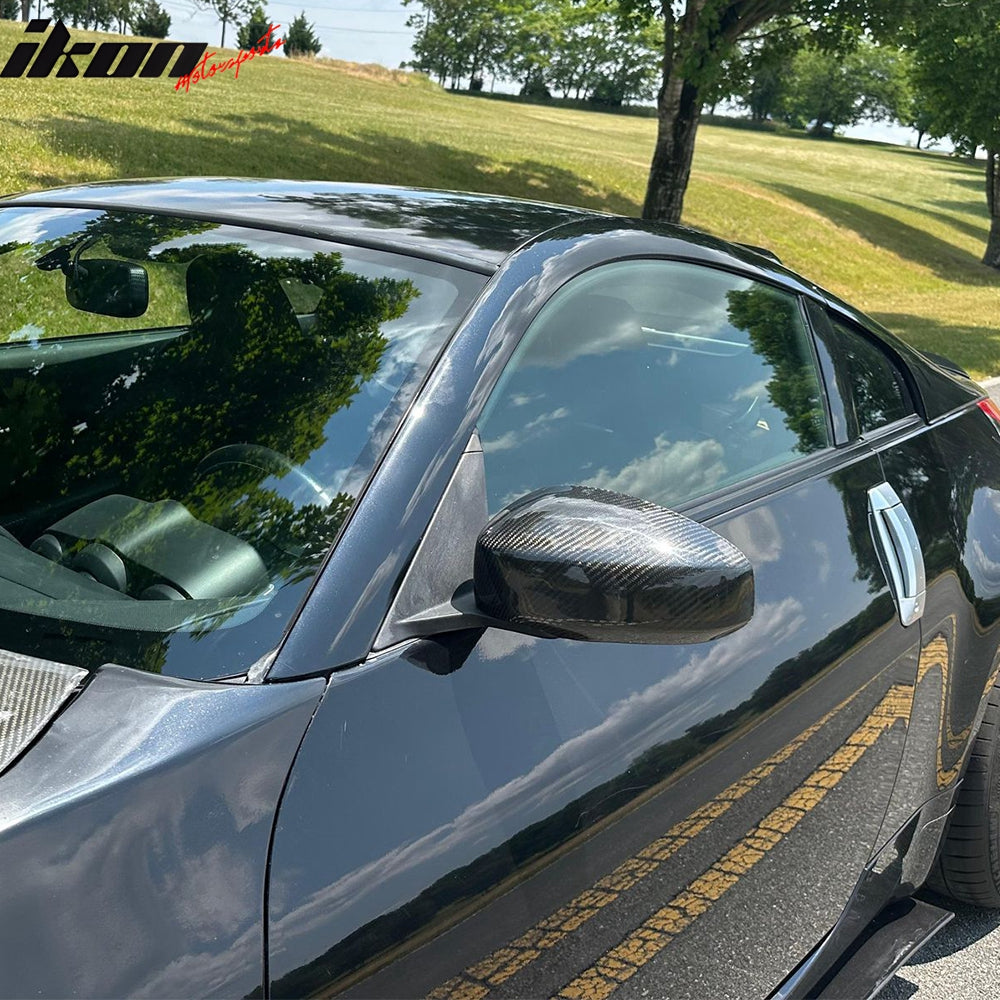 2003-2009 Nissan 350Z Z33 Side Rear View Mirror Covers Carbon Fiber