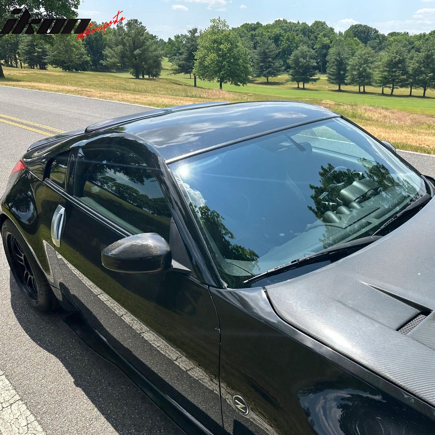 2003-2009 Nissan 350Z Z33 Side Rear View Mirror Covers Carbon Fiber