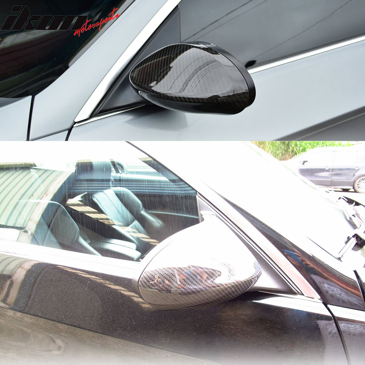 2007-2009 BMW E92 Rear View OEM Style Carbon Fiber Mirror Covers 2PC