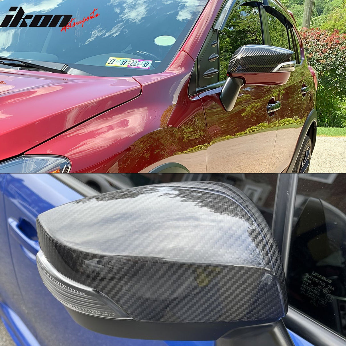 2015-2021 Subaru WRX & WRX STI Sedan 4-Door Mirror Covers Carbon Fiber