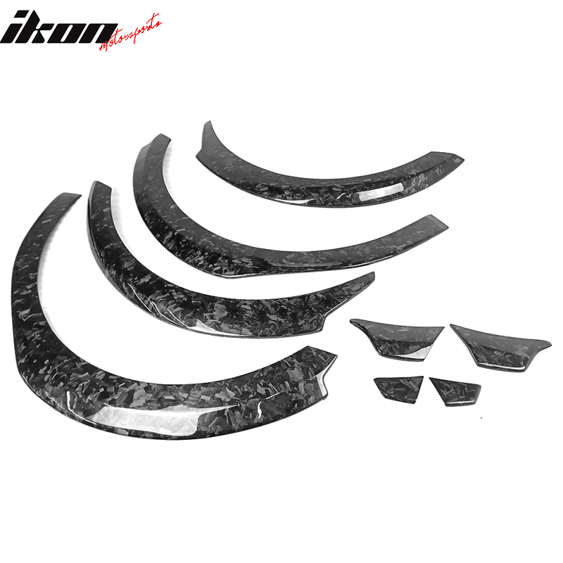 2017-2023 Tesla Model 3 Fender Flares Forged Carbon Fiber 8PC