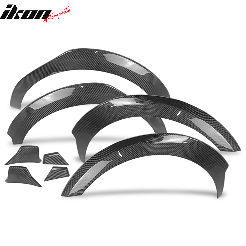 2017-2023 Tesla Model 3 Fender Flares Wheel Trim Carbon Fiber 8PC
