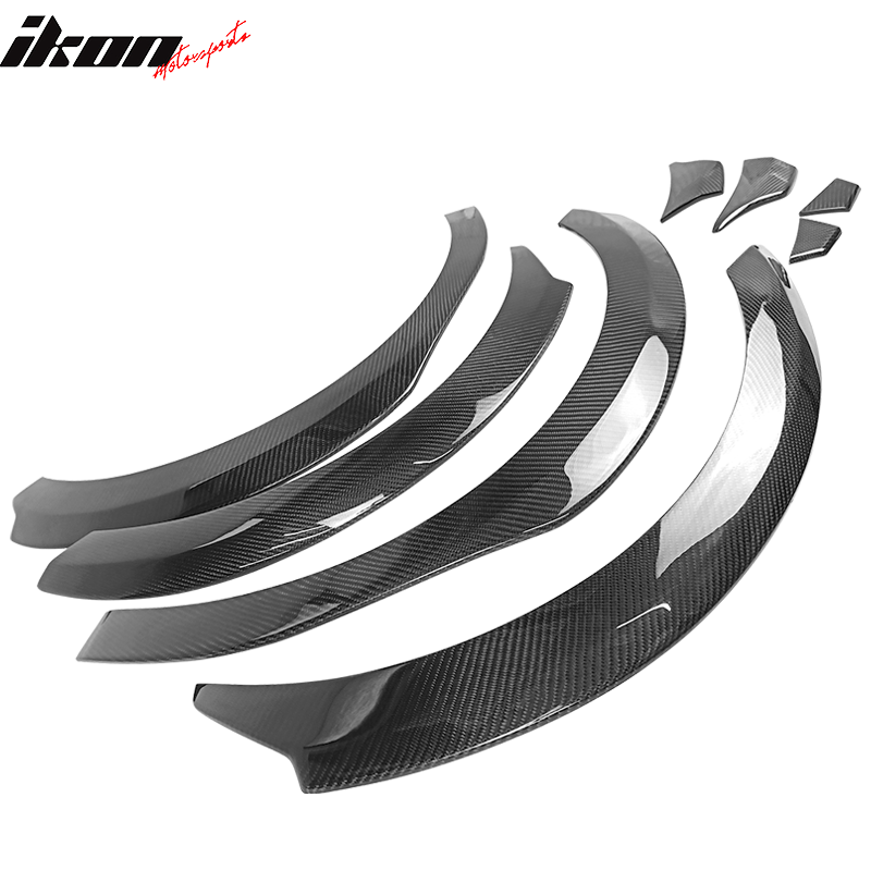 2017-2023 Tesla Model 3 Fender Flares Wheel Trim Carbon Fiber 8PC