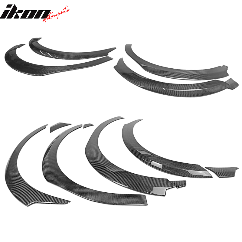 2017-2023 Tesla Model 3 Fender Flares Wheel Trim Carbon Fiber 8PC