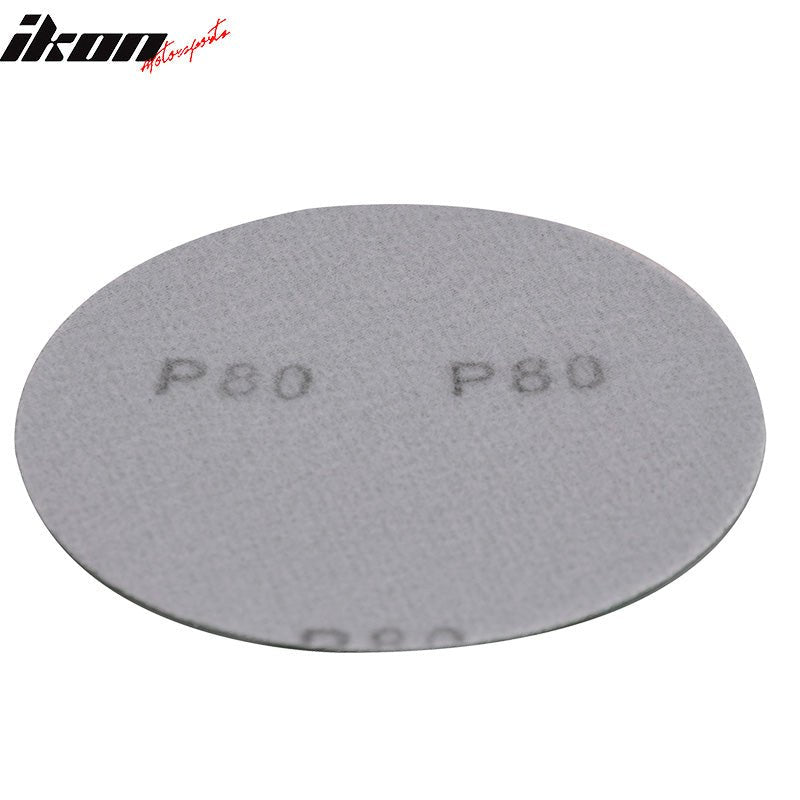 10PCS Wet Dry 5in No Hole Sand Paper Disc 80 Grit Repair Sandpaper