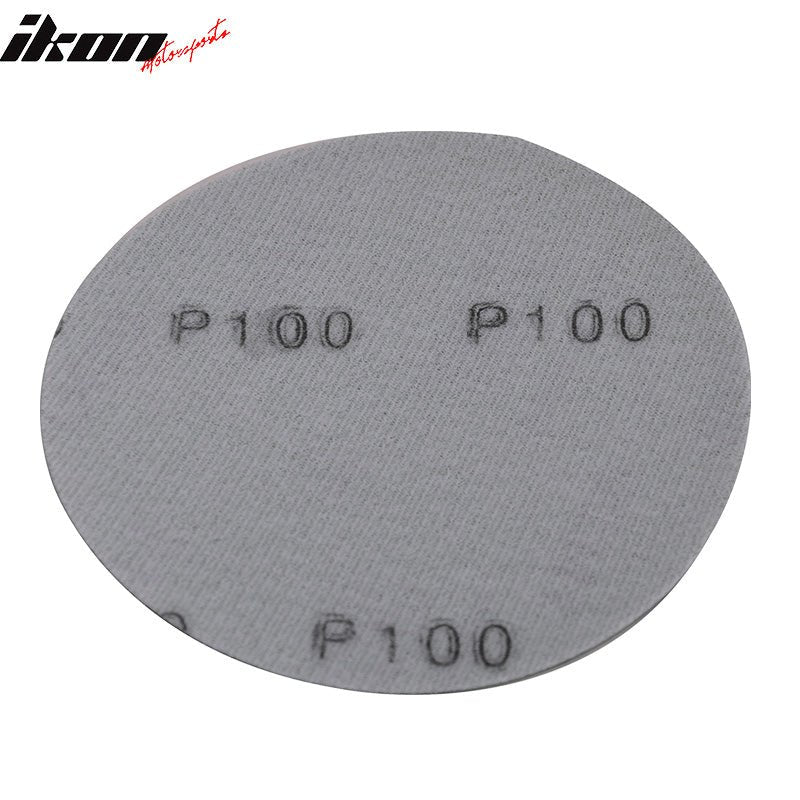 10PC Wet Dry 5in No Hole Sand Paper Disc 100 Grit Repair Sandpaper