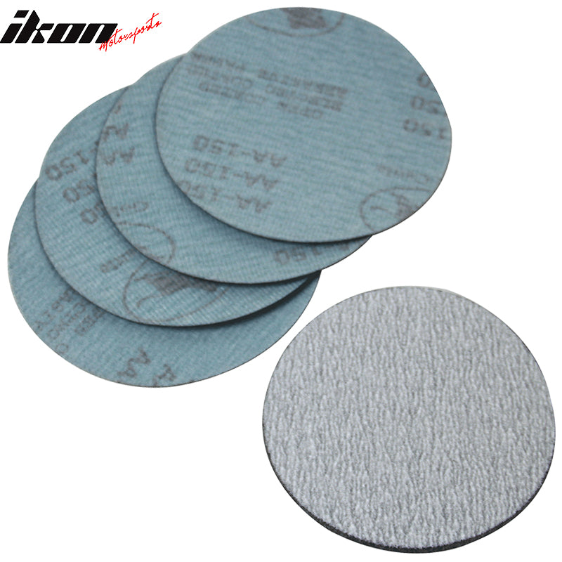 50PC 5in 127mm 80 Grit Auto Sanding Disc Sandpaper Sheets Sand Paper
