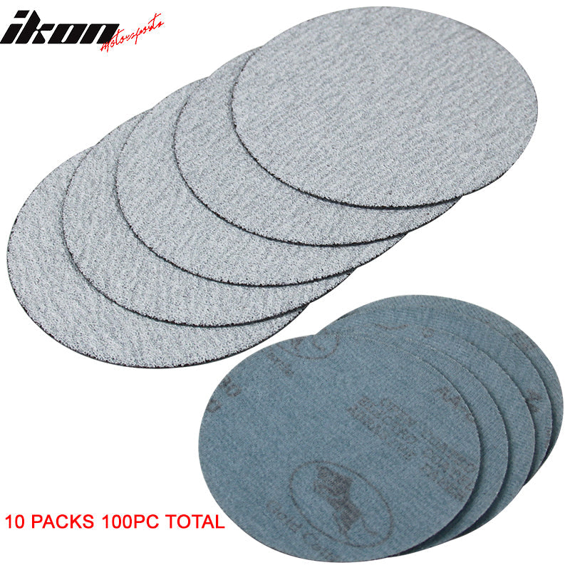 100PC 5in 127mm 80 Grit Auto Sanding Disc Sandpaper Sheets Sand Paper