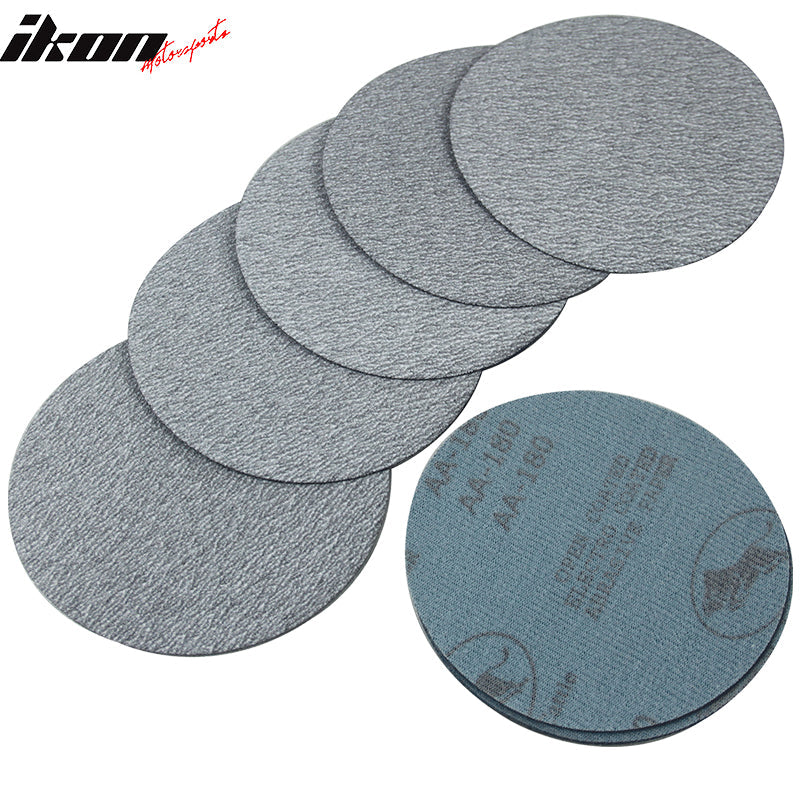 50PC 5in 127mm 180 Grit Auto Sanding Disc Sandpaper Sheets Sand Paper