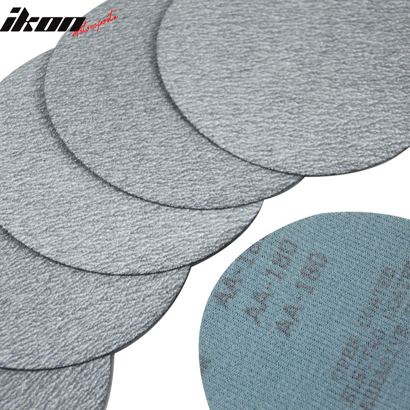 100PC 5in 127mm 180 Grit Auto Sanding Disc Sandpaper Sheets Sand Paper