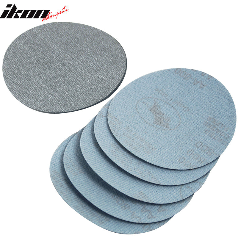 50PC 5in 127mm 800 Grit Auto Sanding Disc Sandpaper Sheets Sand Paper