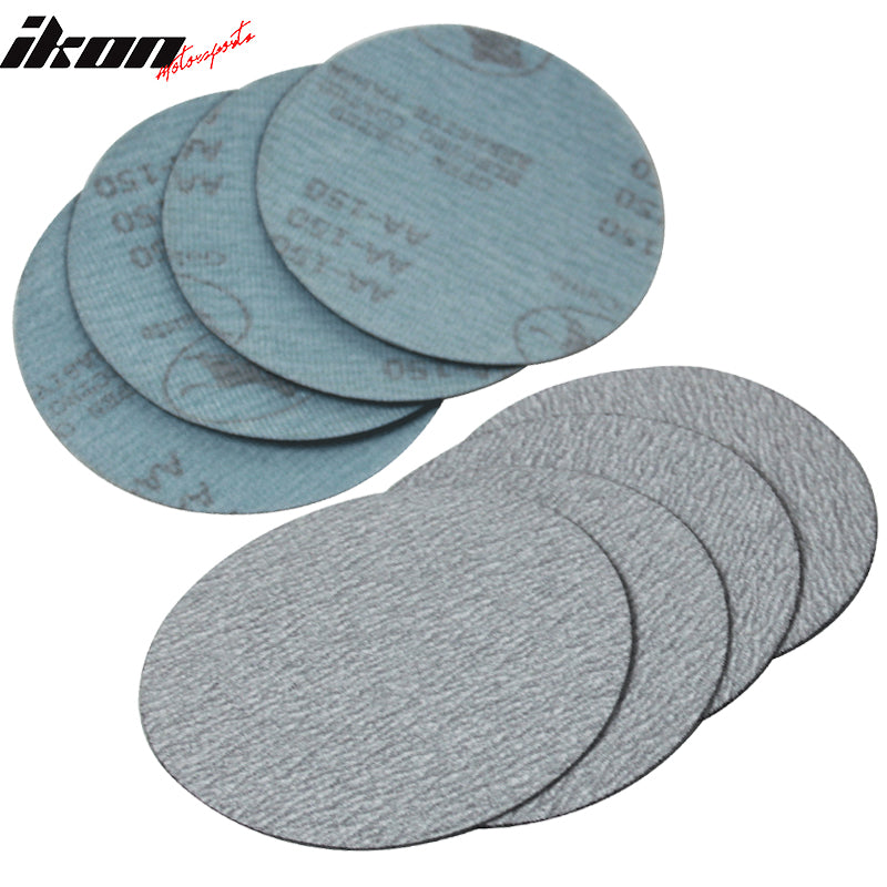 50PC 5in 127mm 150 Grit Auto Sanding Disc Sandpaper Sheets Sand Paper