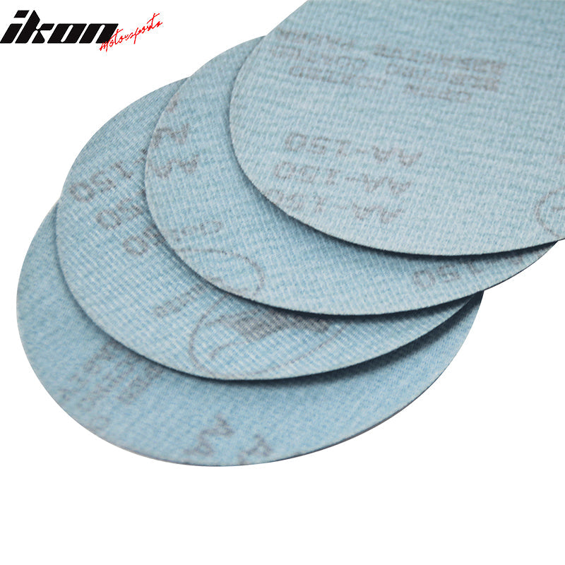 50PC 5in 127mm 150 Grit Auto Sanding Disc Sandpaper Sheets Sand Paper