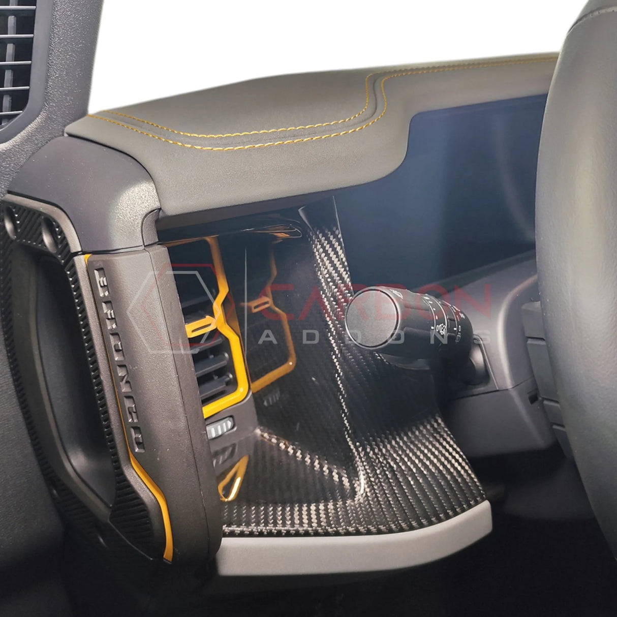 2021+ Bronco Real Carbon Fiber Left Driver Side Dash AC Vent Trim Cover