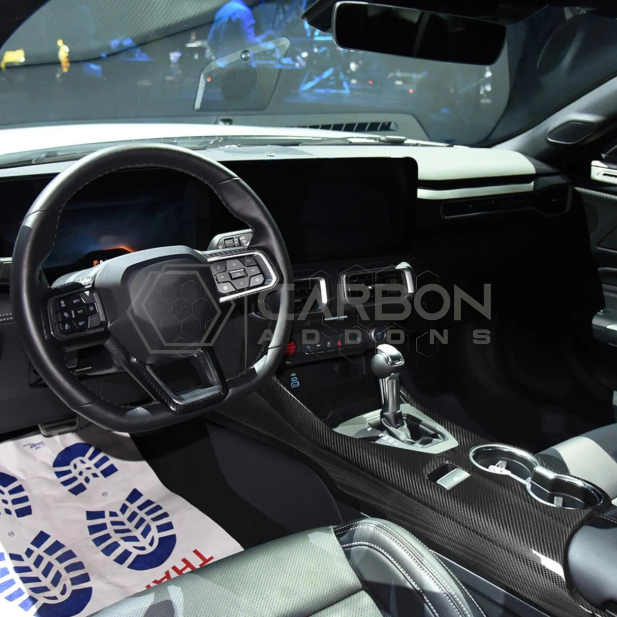 2024+ S650 Mustang Hard Carbon Fiber Center Console Trim Cover