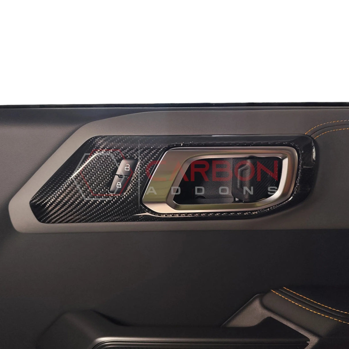 2021+ Bronco Real Carbon Fiber Interior Door Handle Trim Covers