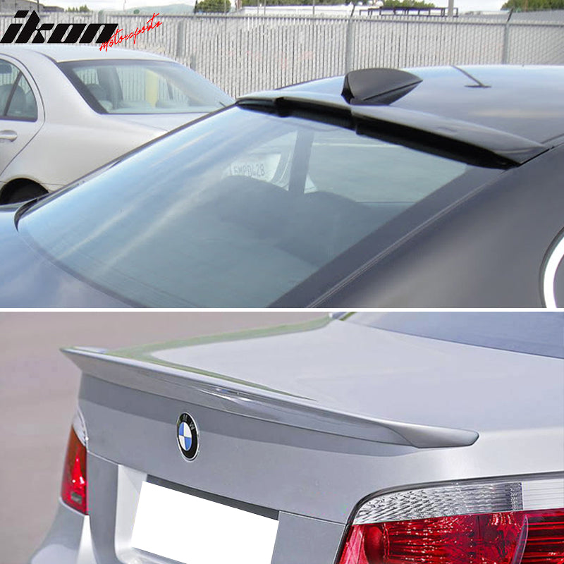 2004-2010 BMW E60 AC Style #354 Silver Trunk Wing & Roof Spoiler ABS