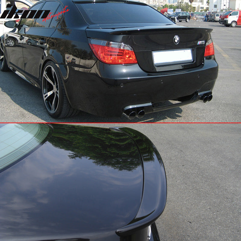 2004-2010 BMW E60 AC Style #668 Black Trunk Wing & Roof Spoiler ABS